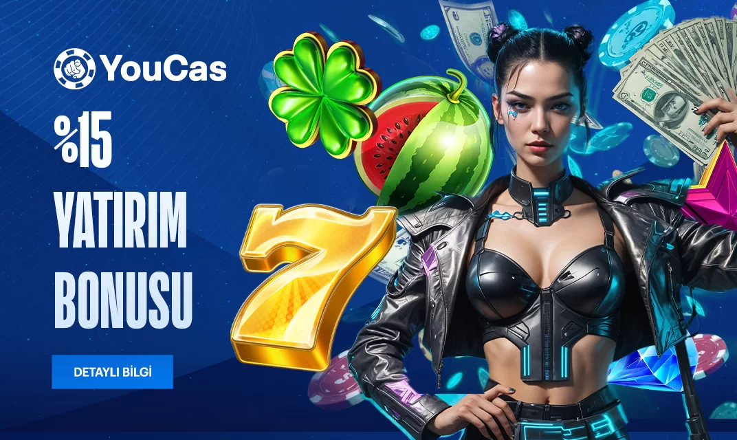 YouCas %15 yatırım bonusu casino ve spor