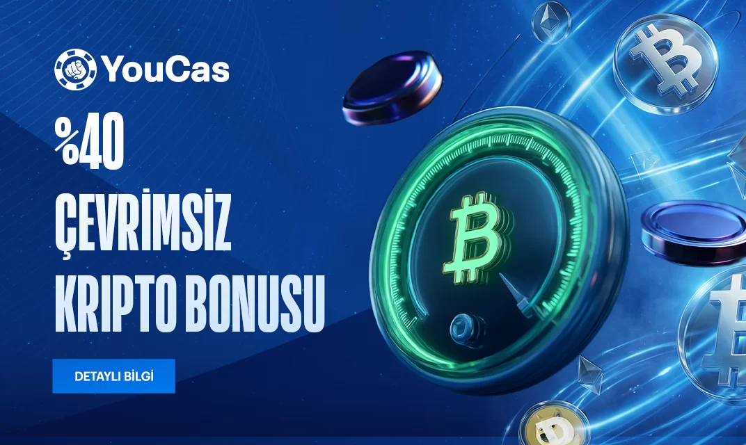 YouCas %40 çevrimsiz kripto spor yatırım bonusu