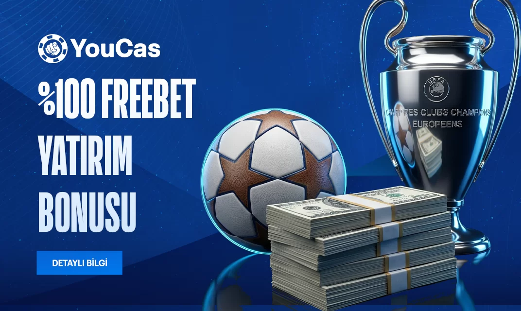 YouCas %100 Gol Keyfi Freebet spor bahis bonusu