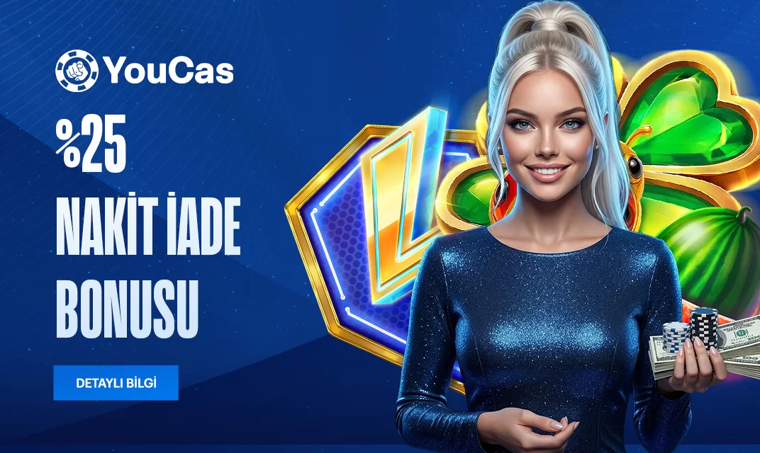 YouCas %25 limitsiz spor nakit iade bonusu