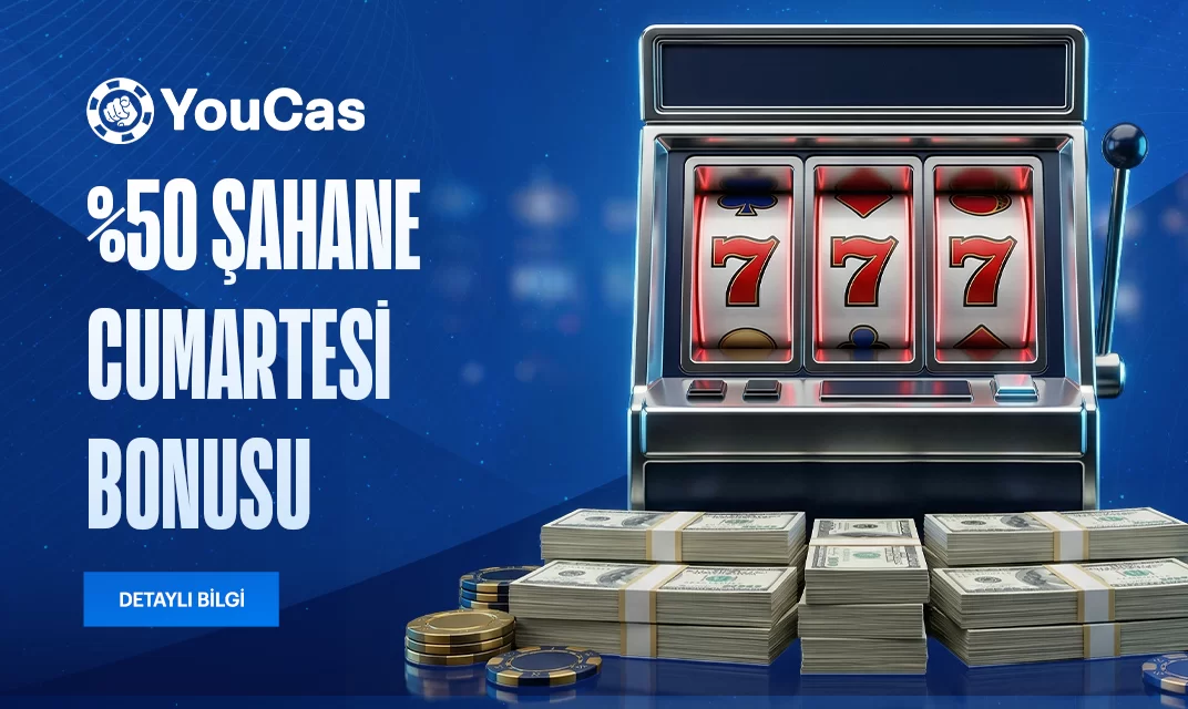 YouCas %50 Şahane Cumartesi yatırım bonusu